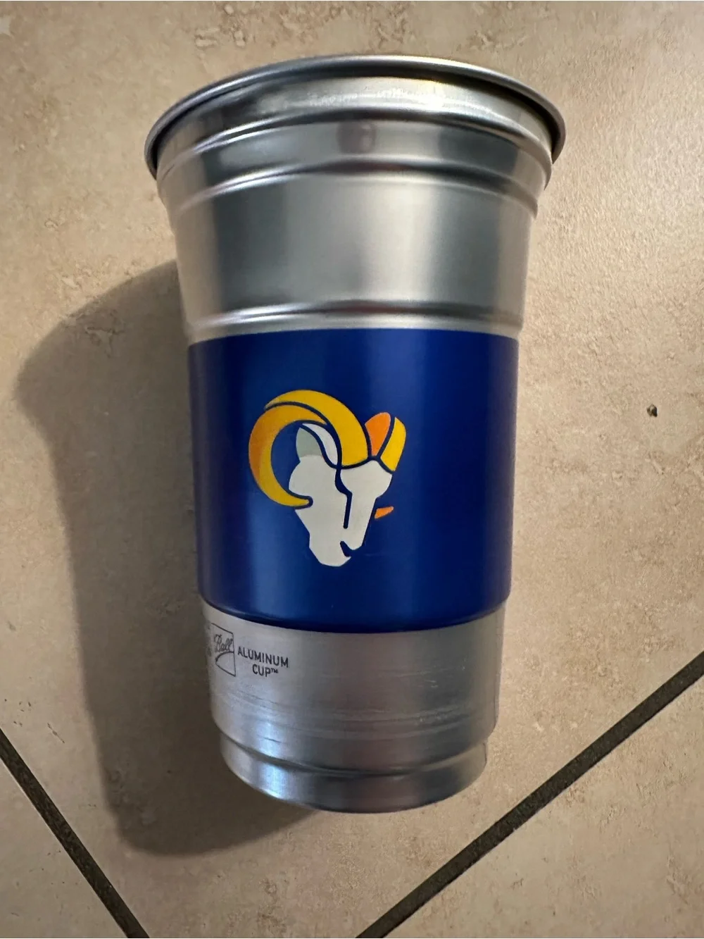 Blue Aluminum Cup with Ram Logo - Unbranded